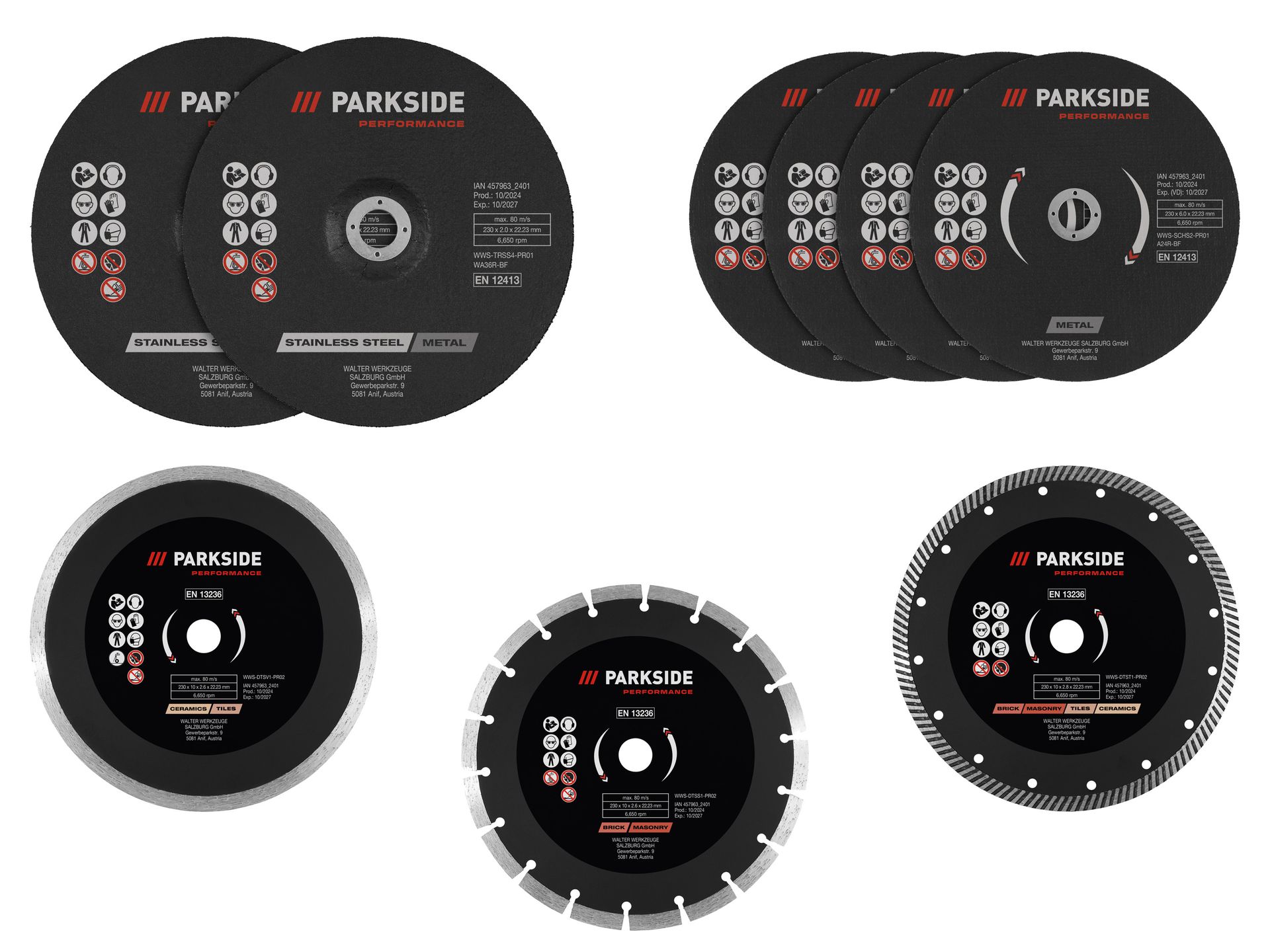 PARKSIDE PERFORMANCE® Akcesoria do szlifierki kątowej, ok. Ø 230 mm