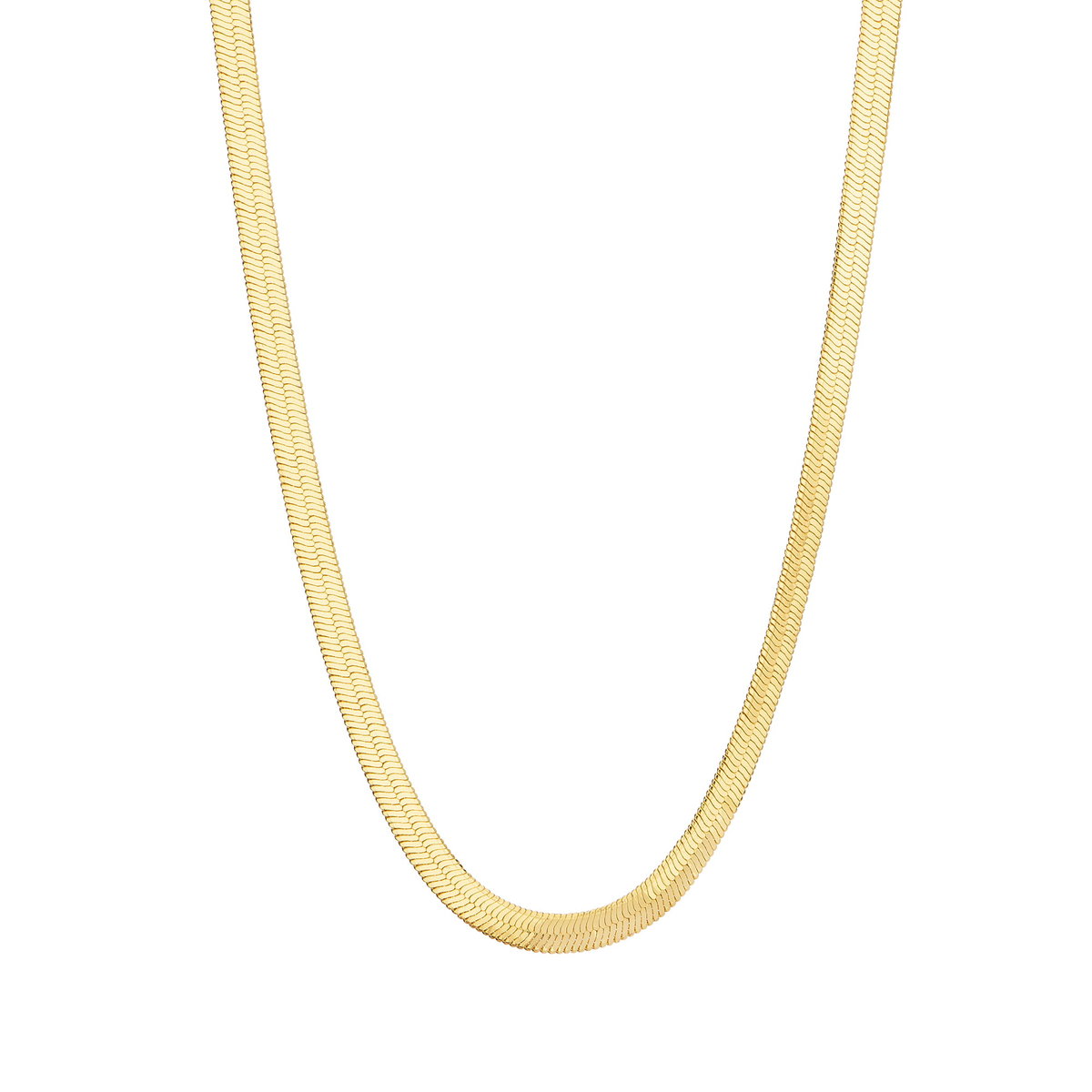 Łańcuszek prosty żmijka złota basic - stal szlachetna - szer. 4,00 mm naszyjnik