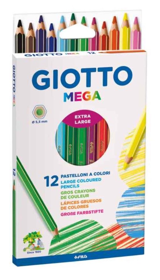 Giotto kredki ołówkowe Mega 12 kolorów