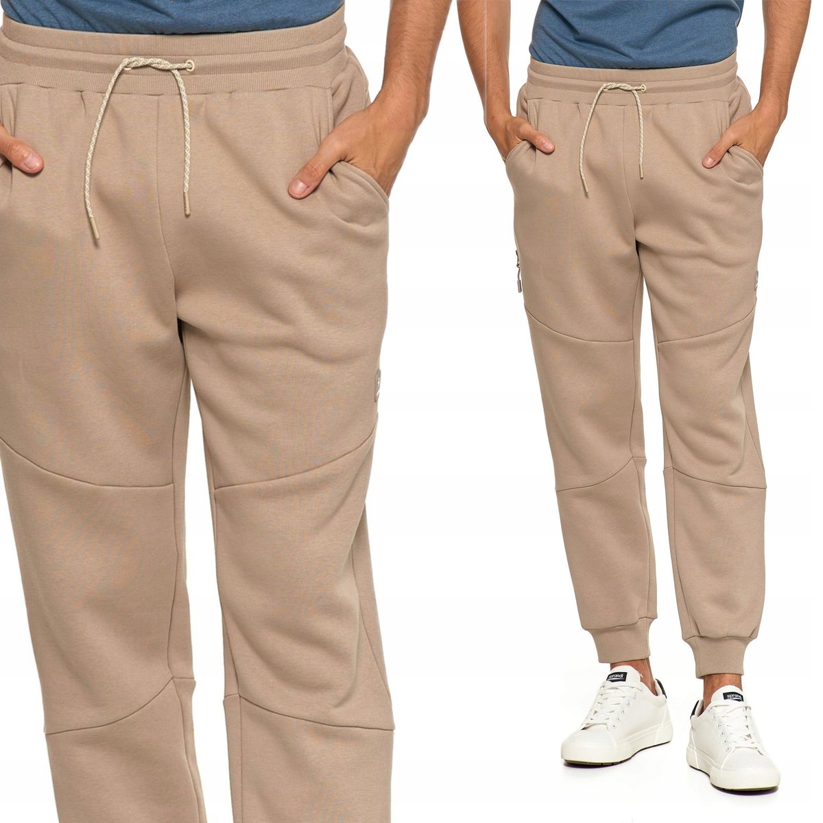 OCIEPLANE SPODNIE DRESOWE MĘSKIE Typu Joggery Wiązane Wygodne MORAJ M