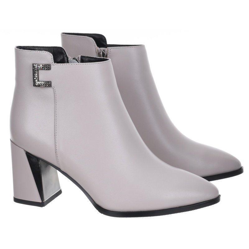 Botki damskie Loretta Vitale B810 GREY LEATHER 38