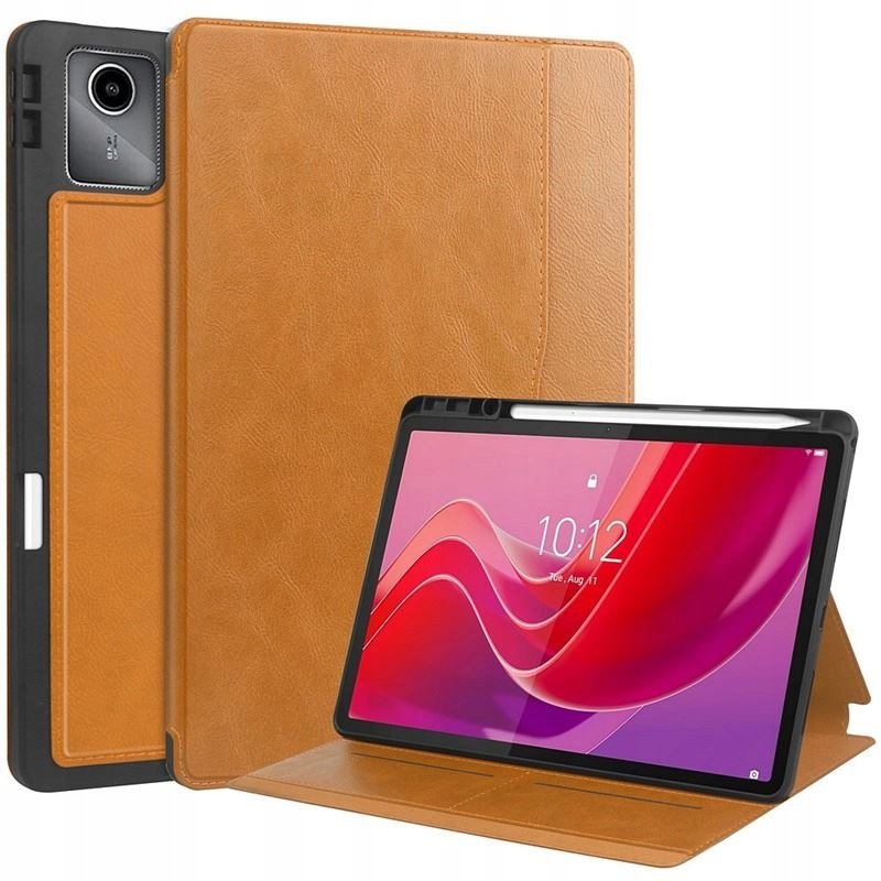 ETUI do Lenovo Tab M11 TB330 10.95 cali LEATHER CASE PEN brązowe Pokrowiec Case Obudowa Pokrowiec Futerał