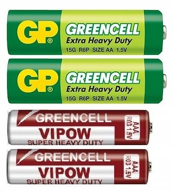 NOWE BATERIE PALUSZKI AA AAA PILOT TV SAT KOMPLET GREENCELL zestaw 2szt