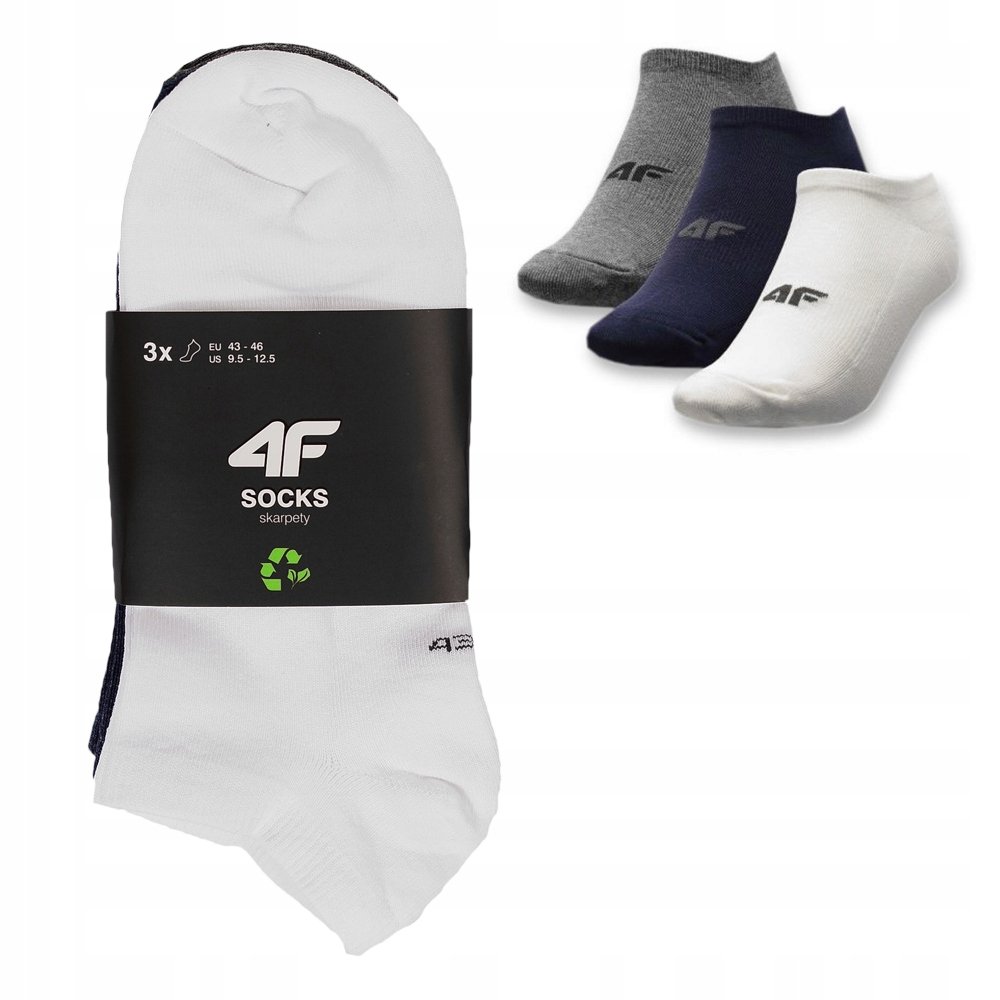 4F Skarpety Męskie SOM003 STOPKI 3 pary 39/42
