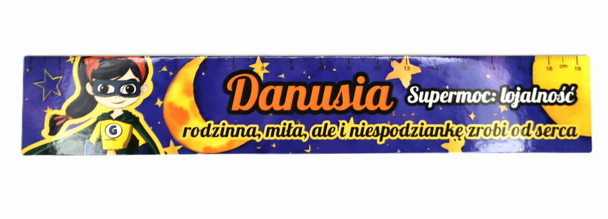 Zakładka do książki z imieniem Danusia