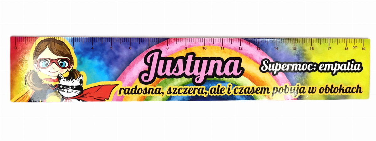 Zakładka do książki z imieniem Justyna