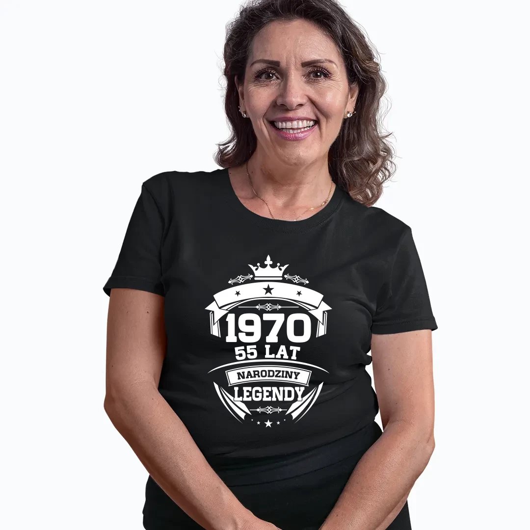 1970 Narodziny legendy 55 lat - damska koszulka na prezent na 55 urodziny