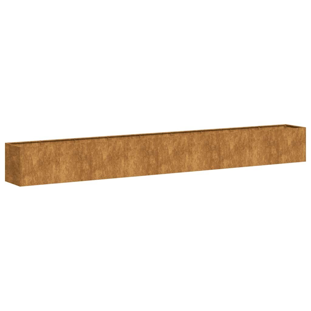 vidaXL Doniczka Rusty 360x40x40 cm Stal nierdzewna