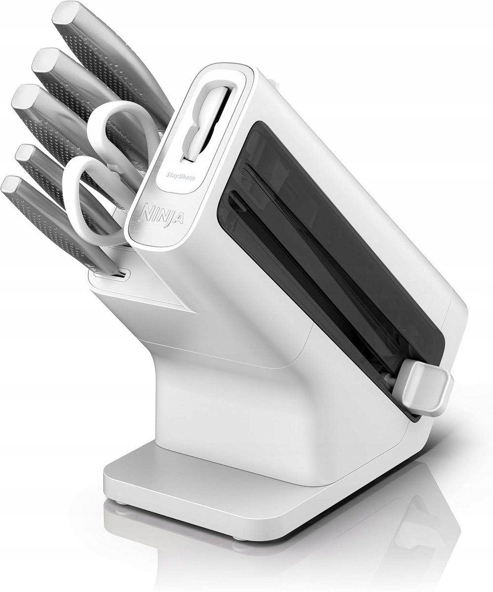 Ninja StaySharp K62006EUWH 6-częściowy zestaw noży blok z ostrzałką nowy