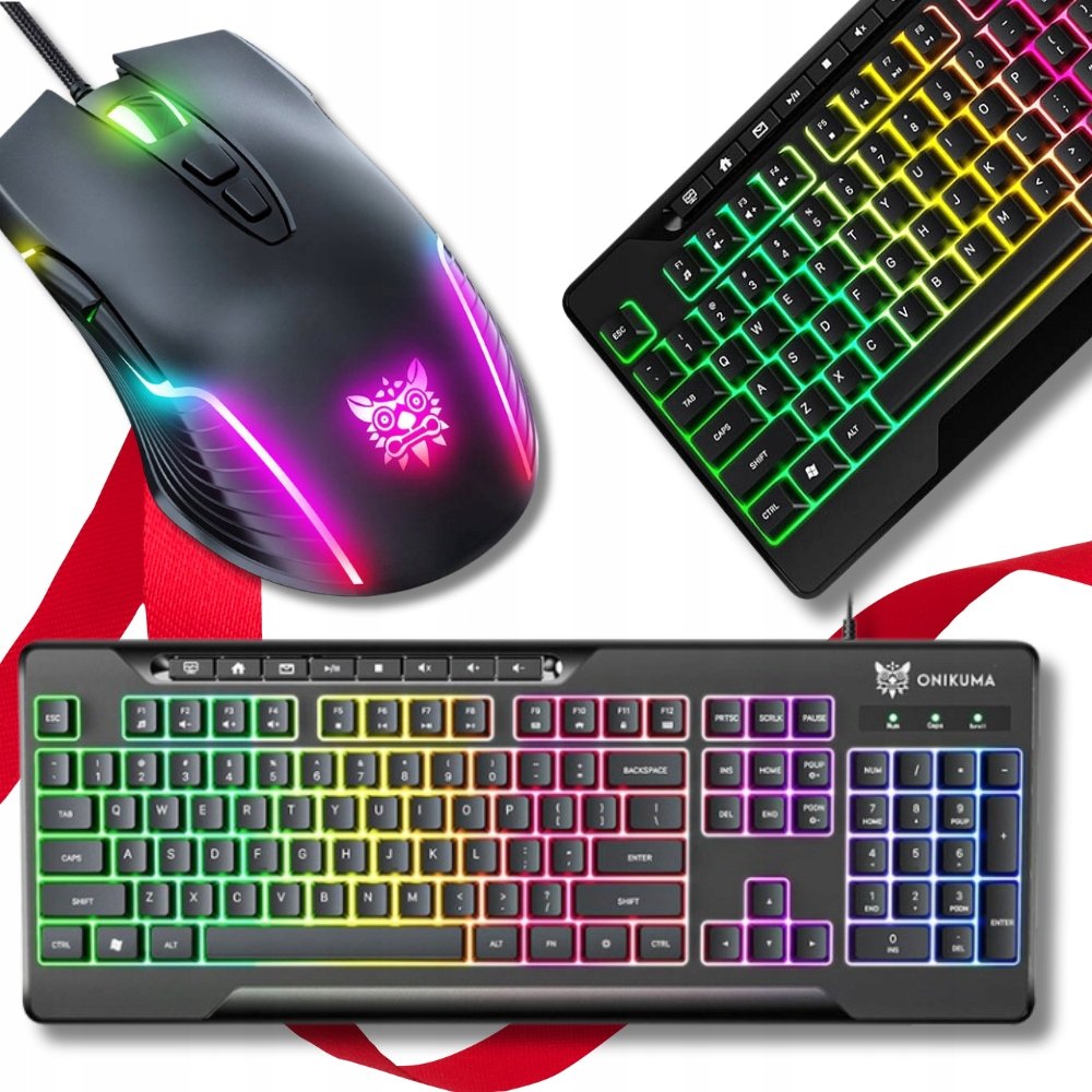 ZESTAW GAMINGOWY Klawiatura + Myszka Gamingowa RGB - Prezent dla GRACZA