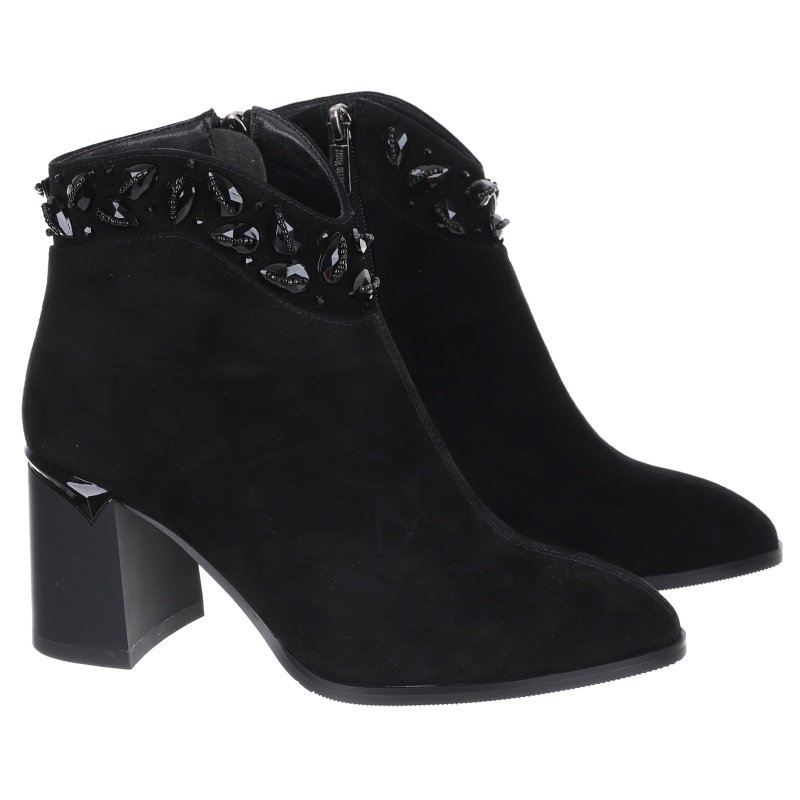 Botki damskie Loretta Vitale B863 BLACK SUEDE 36