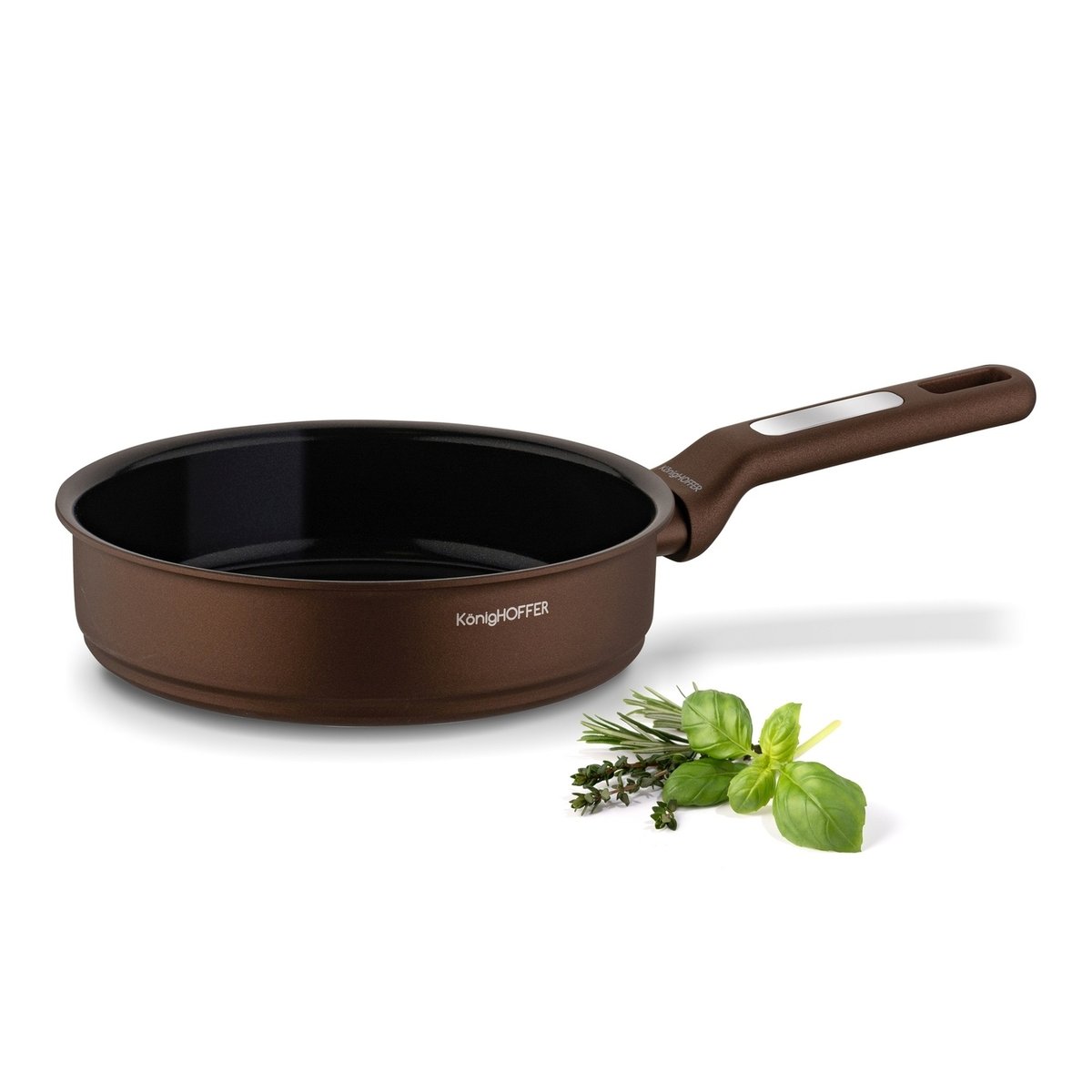 Mała Patelnia Ceramiczna Głęboka 20Cm Patelnia Na Indukcje Reno Konighoffer
