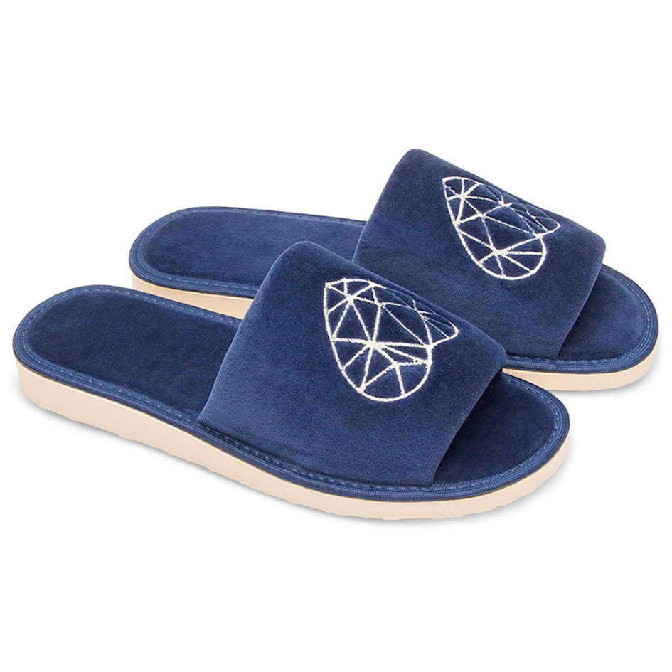 Pantofle damskie Meteor (Natural Style) NS-044 niebieskie 37