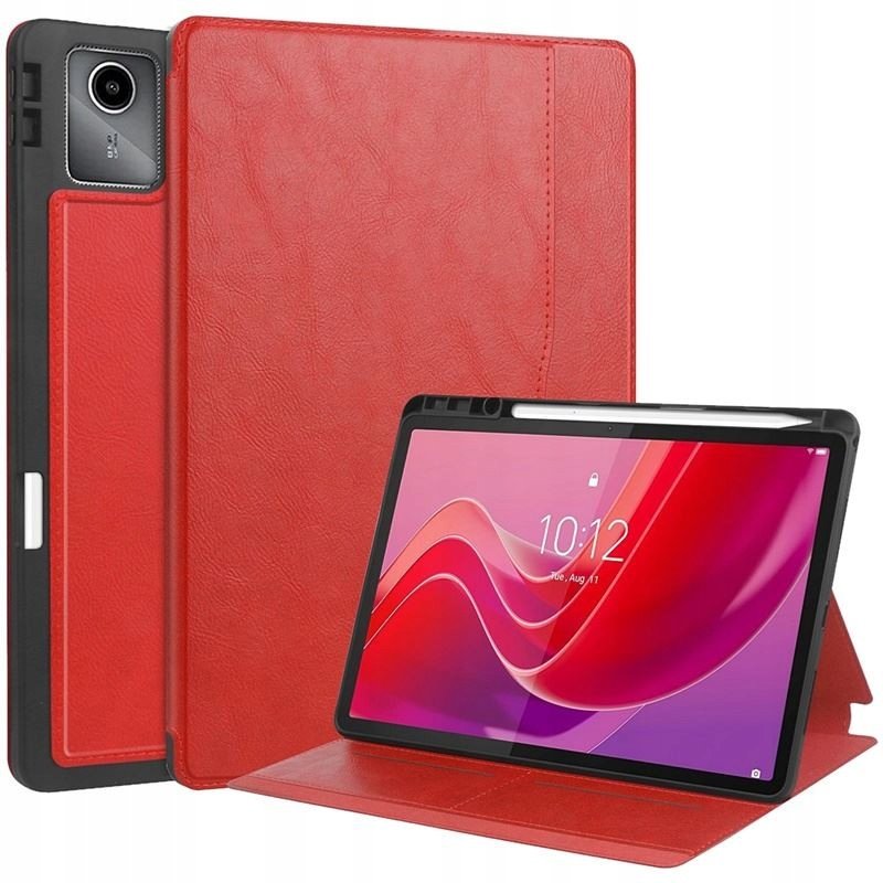 ETUI do Lenovo Tab M11 TB330 10.95 cali LEATHER CASE PEN czerwone Case Obudowa Pokrowiec Futerał