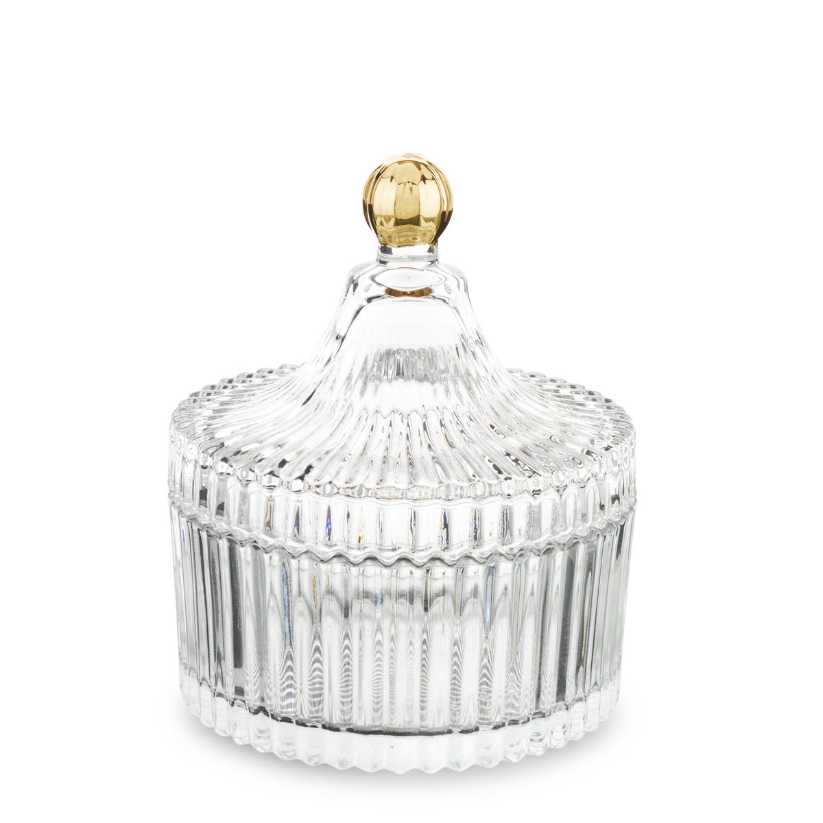 Elegancka Szklana Szkatułka Na Biżuterię Drobiazgi Przezroczysta 12 Cm