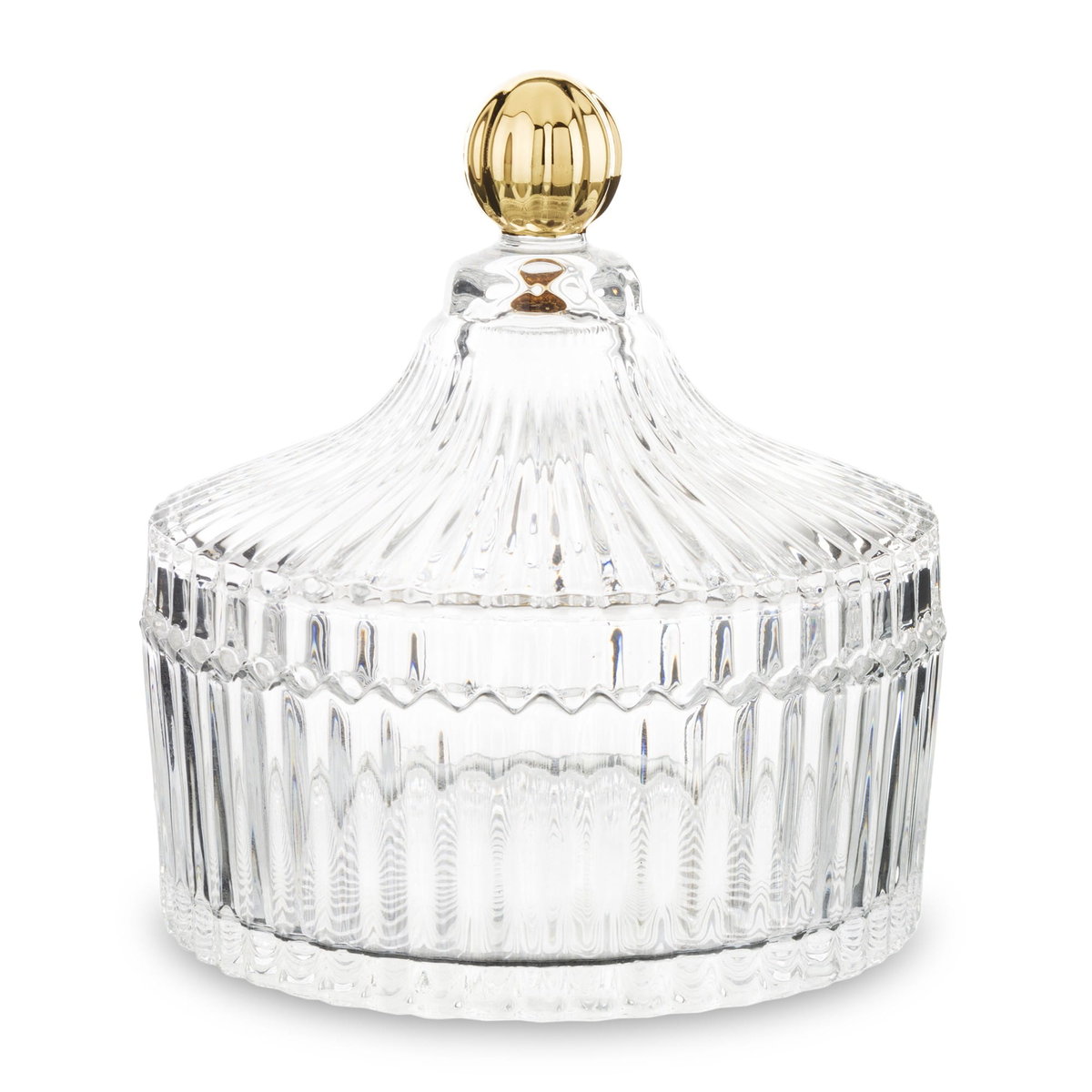 Elegancka Szklana Szkatułka Na Biżuterię Drobiazgi Przezroczysta 15 Cm