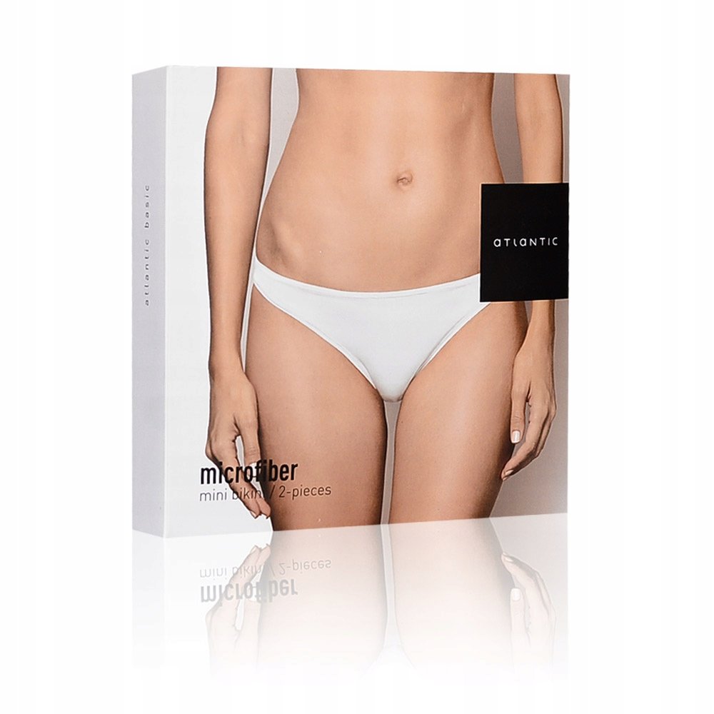 ATLANTIC Figi MIKROFIBRA Bikini 2pary BIAŁE XL
