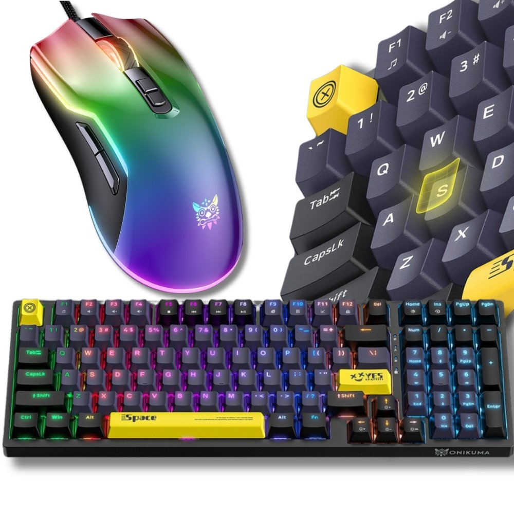 ZESTAW GAMINGOWY Klawiatura mechaniczna + Myszka RGB - Prezent dla GRACZA