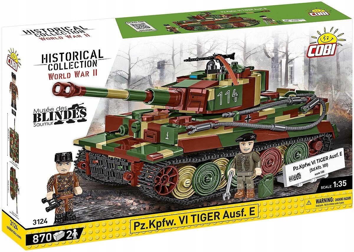 Klocki COBI 3124 Niemiecki Czołg PZKPFW VI TIGER AUSF.E 2IN1 2 w 1 114