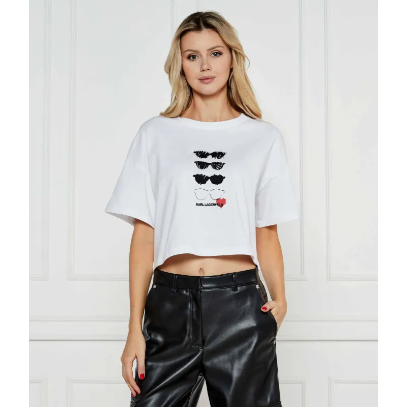 Karl Lagerfeld T-shirt HEARTS Cropped Fit