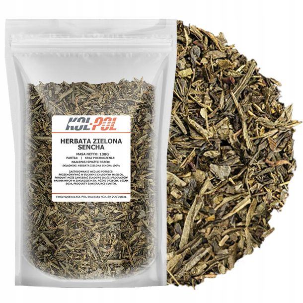 HERBATA ZIELONA SENCHA 100g Japońska liściasta