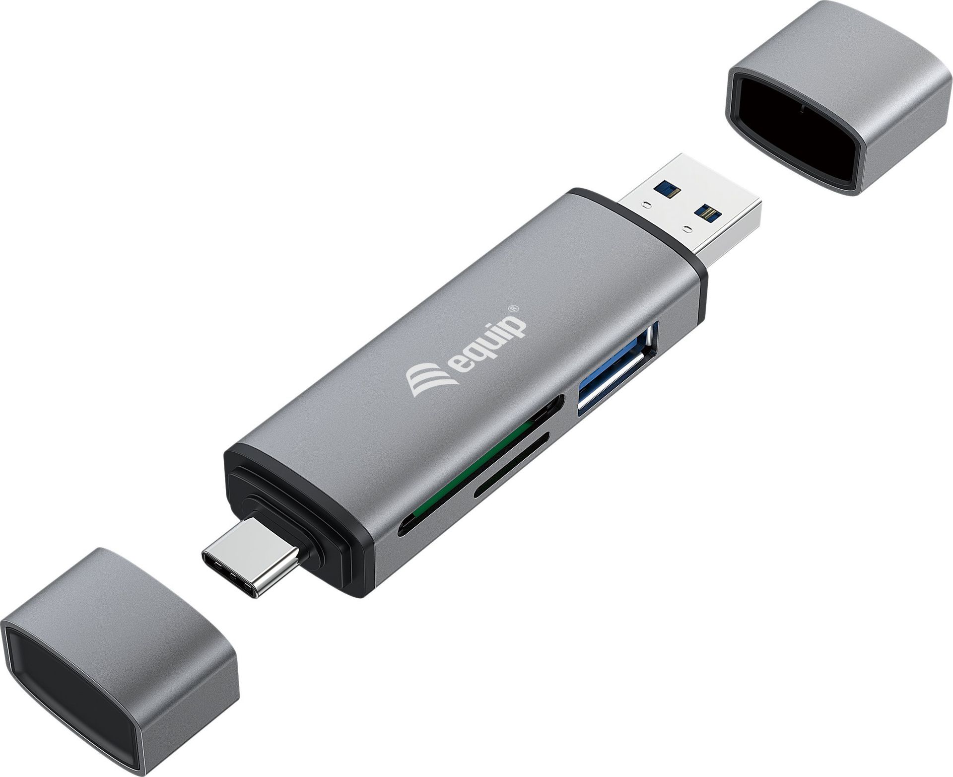 Czytnik Equip Equip Kartenleser USB 3.0+USB-C für SD/MicroSD