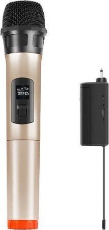 Mikrofon Puluz Bezprzewodowy mikrofon dynamiczny UHF PULUZ PU628J 3.5mm złoty