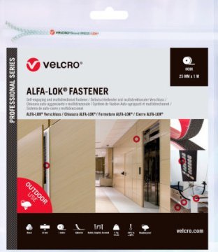 Organizer Velcro Taśma rzepowa VELCRO Alfa-Lok® 1m taśma rzepowa 25mm czarna