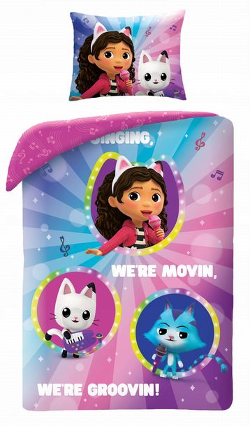 Pościel Dziecięca 140X200 Koci Domek Gabi Mikrofibra