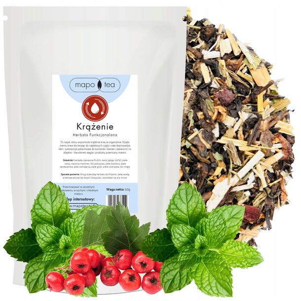 Herbata NA KRĄŻENIE LIMFĘ OBRZĘKI 50G Herbata Ziołowa Naturalna