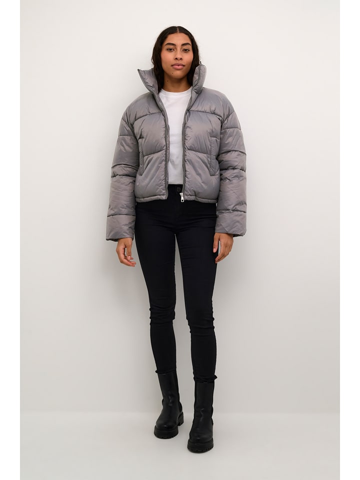 Kaffe Kurtka pikowana w kolorze jasnoszarym