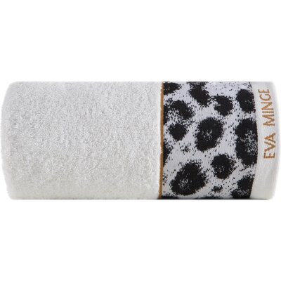 Ręcznik Eva (22) Kremowo-czarny 50 x 90 cm