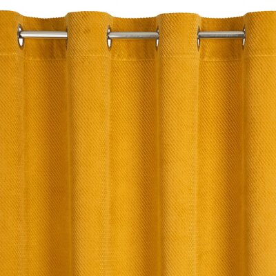 Euro Firany Zasłona Velvet Eliza 140 x 250 Przel Musztardowy 1222122