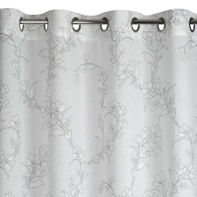 Zasłona Eurofirany Fiore 140 x 250 Przelotka Biały