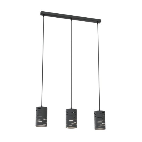 Tank lampa wisząca 3xE27 czarna 1431/3