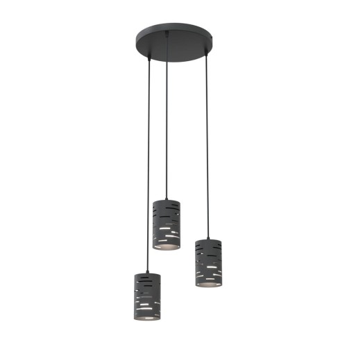 Tank lampa wisząca 3xE27 czarna 1431/3PREM