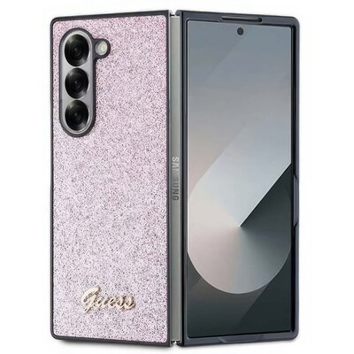 Guess GUHCZFD6HGGSHP Z Fold6 F956 różowy/pink hardcase 4G Glitter Script