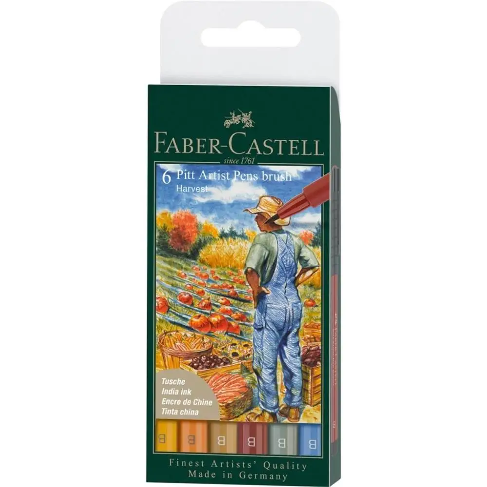 Pisaki Pitt Artist Pen B 6szt - Faber Castell