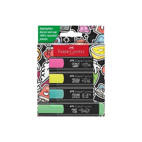 Zakreślacz 1546 edycja Graffiti 4szt - Faber Castell