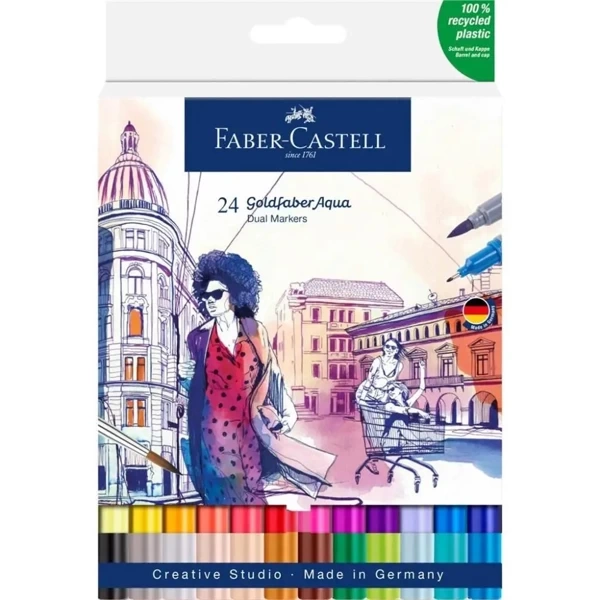 Pisak akwarelowy Goldfaber Aqua 24szt - Faber Castell