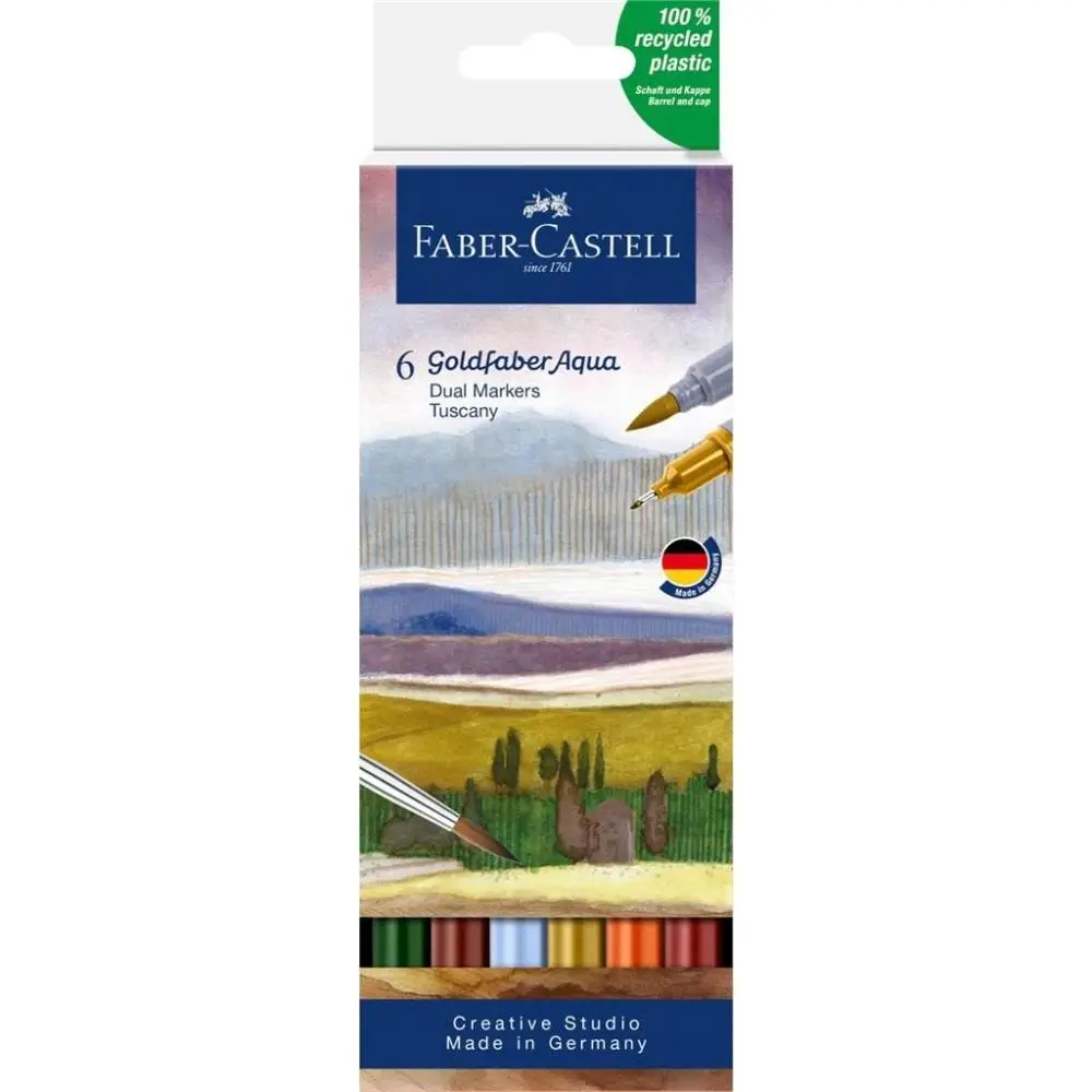 Pisak akwarelowy Goldfaber Aqua tuscany 6szt - Faber Castell