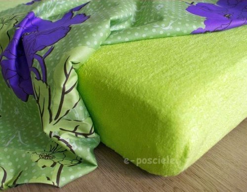 Prześcieradło frotte 200x220 zielone