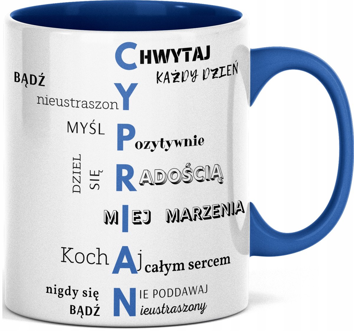 FOTO KUBEK Z NADRUKIEM NA IMIENINY IMIĘ CYPRIAN DLA CYPRIANA PREZENT