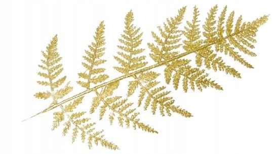 Gałązka Duża Kwiat Sztuczne Złoty Do Dekoracji Choinki Kompozycji Stroik