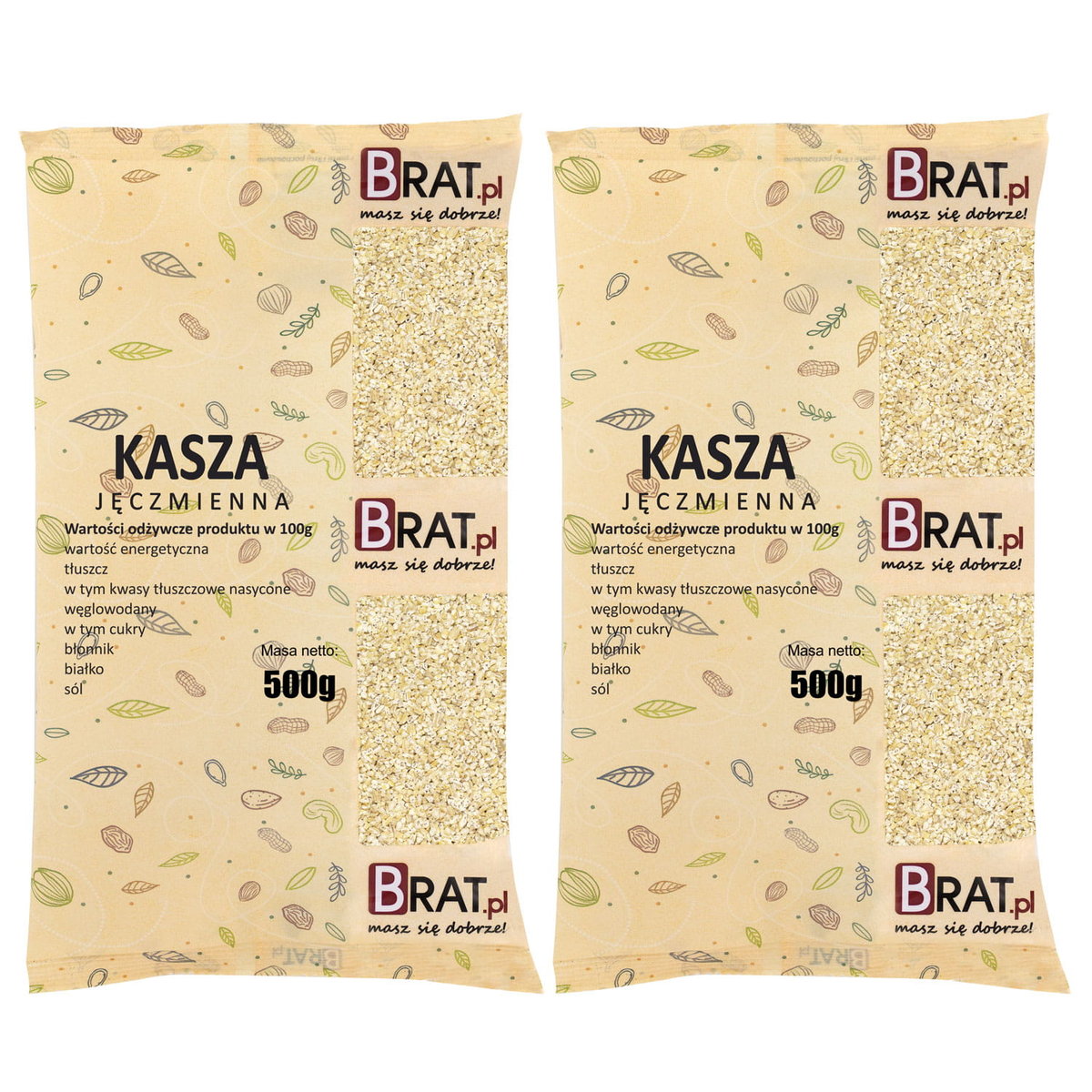 Kasza jęczmienna średnia 1kg (2x500g)