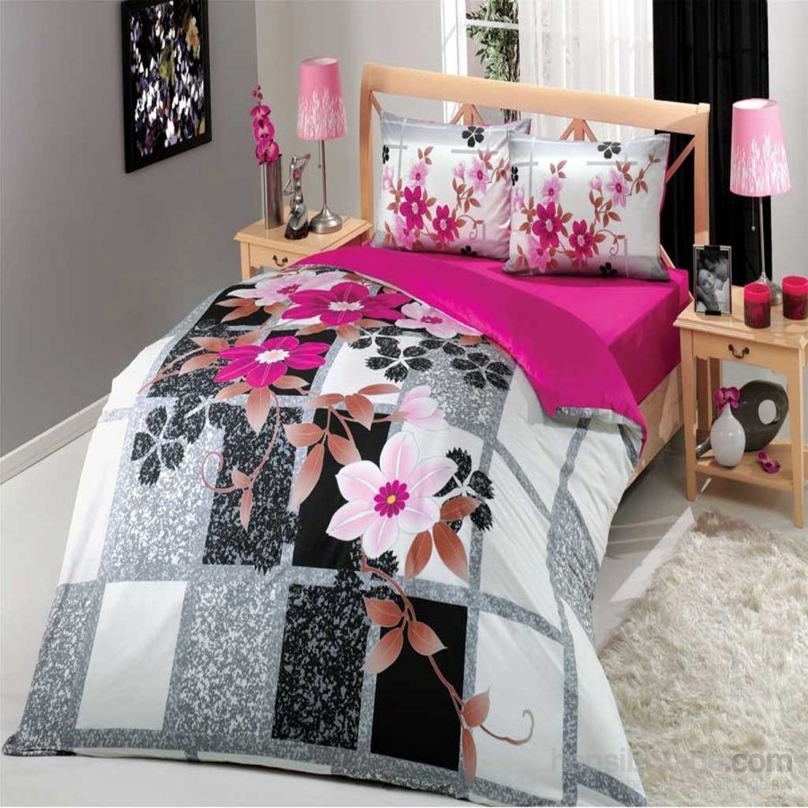 Pościel satyna bawełniana RIXOS PINK