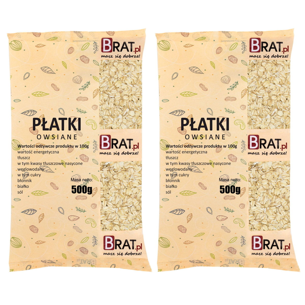 Płatki owsiane 1kg (2x500g)