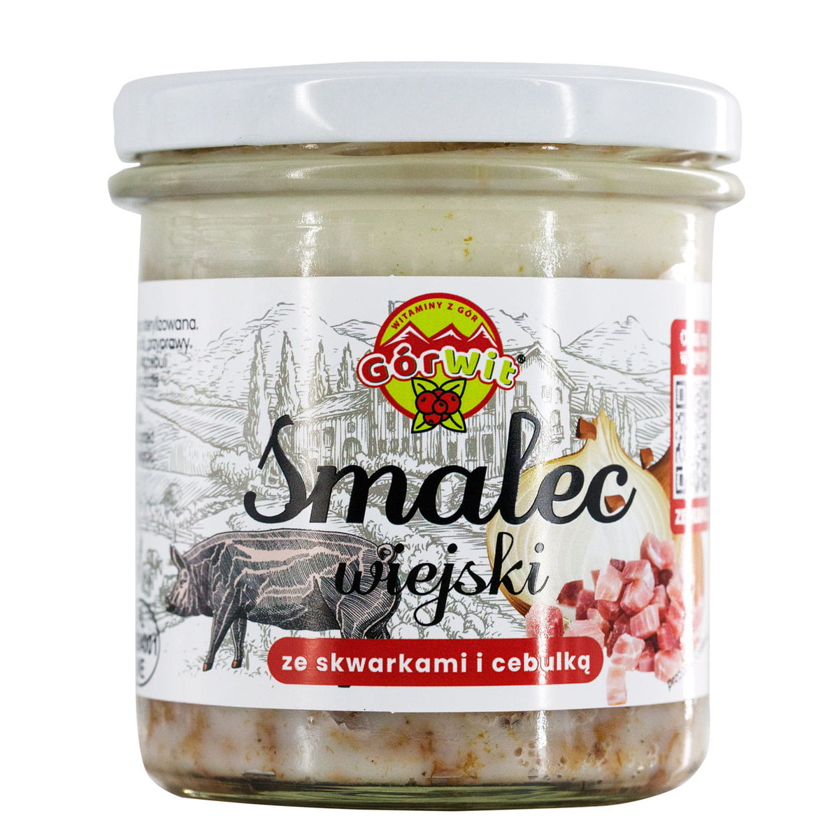 Smalec wiejski ze skwarkami i cebulką 300g