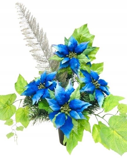 BUKIET WKŁAD DO FLAKONU dla bliskich na cmentarz święta gwiazda niebieska