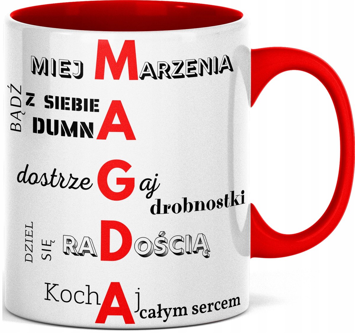 FOTO Kubek z imieniem IMIENINY DLA MAGDY, MADZI, MAGDALENY IMIĘ MAGDA